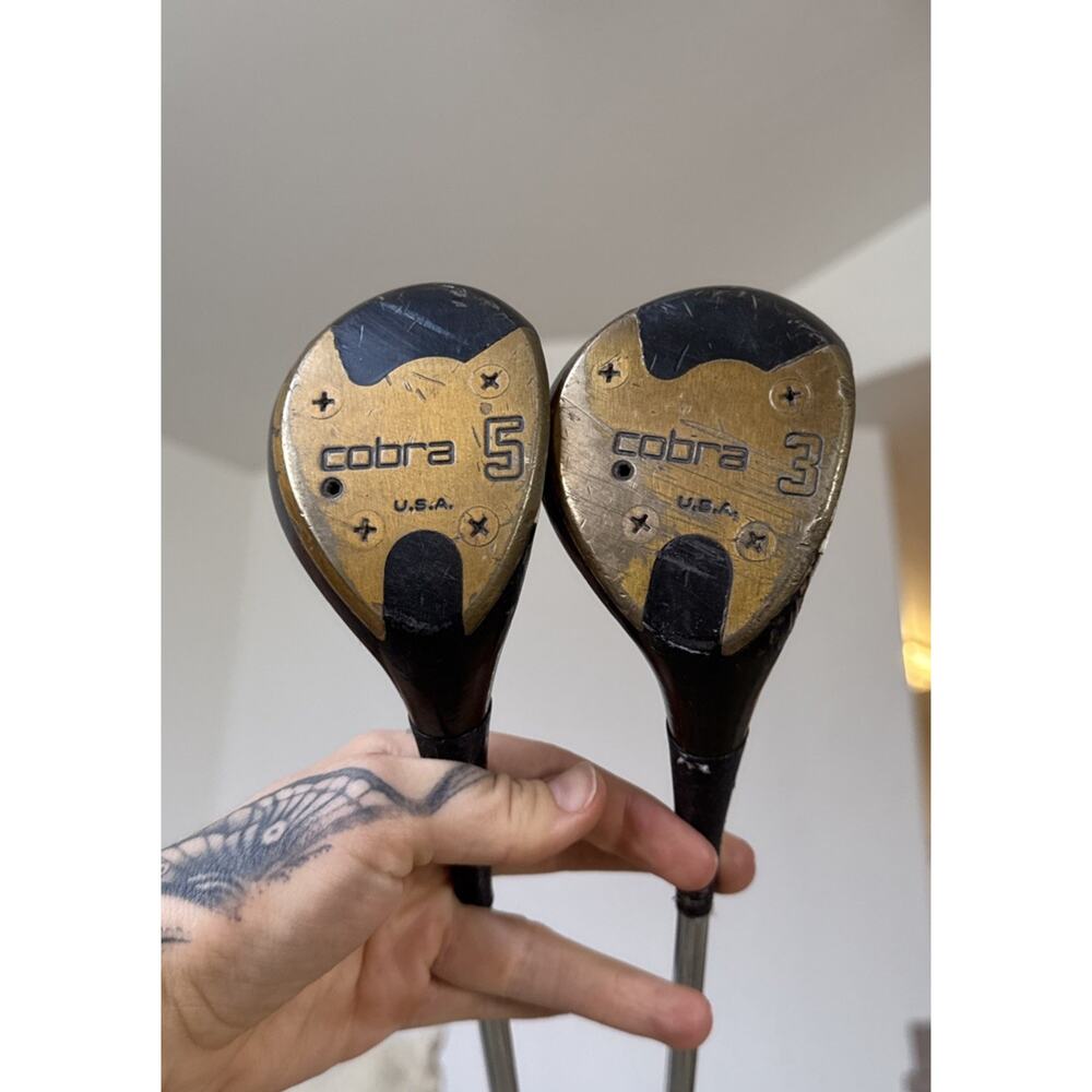 TWO Cobra King Cobra Offset SZ Hyper Steel 3 5 Right Hand Golf Clubs Woods Metal